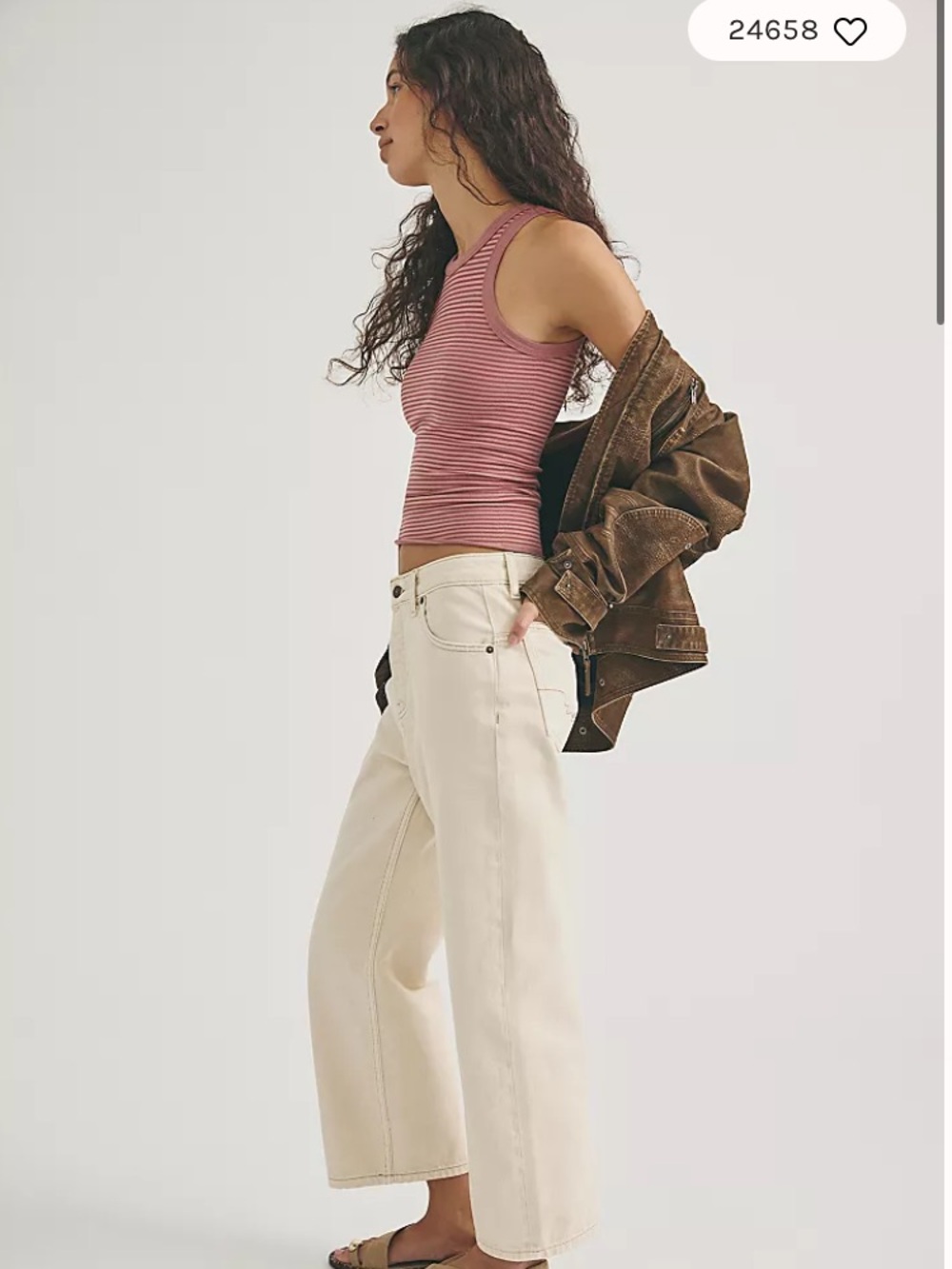 Free People Deep Trance Jeans in Cream - Picture 4 of 7